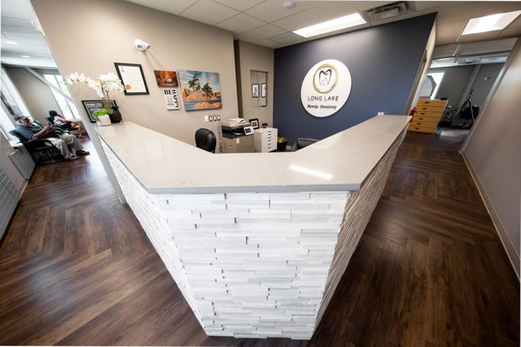 Reception desk at Long Lake Family Dentistry